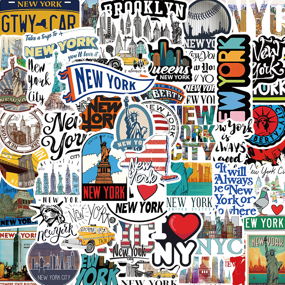Travel Accessories New York - 10/50PCS Cute New York City Stickers