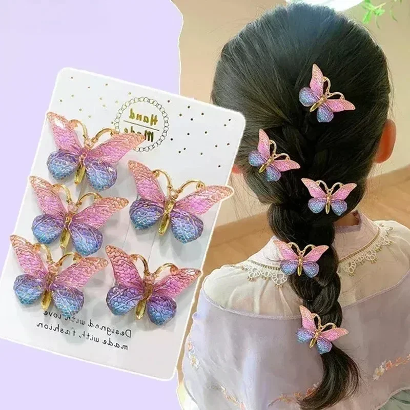 Travel Accessories For 2 Year Old - 5pcs Sweet Hair Clips Stereoscopic Color