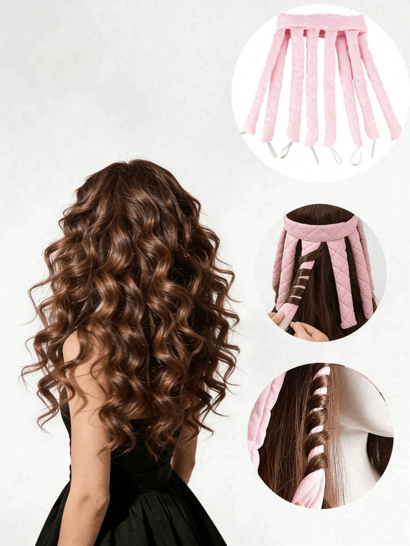Travel Accessories Gifts For Women - 1pc 8-Prong No-Heat Curling Wand, Heatless
