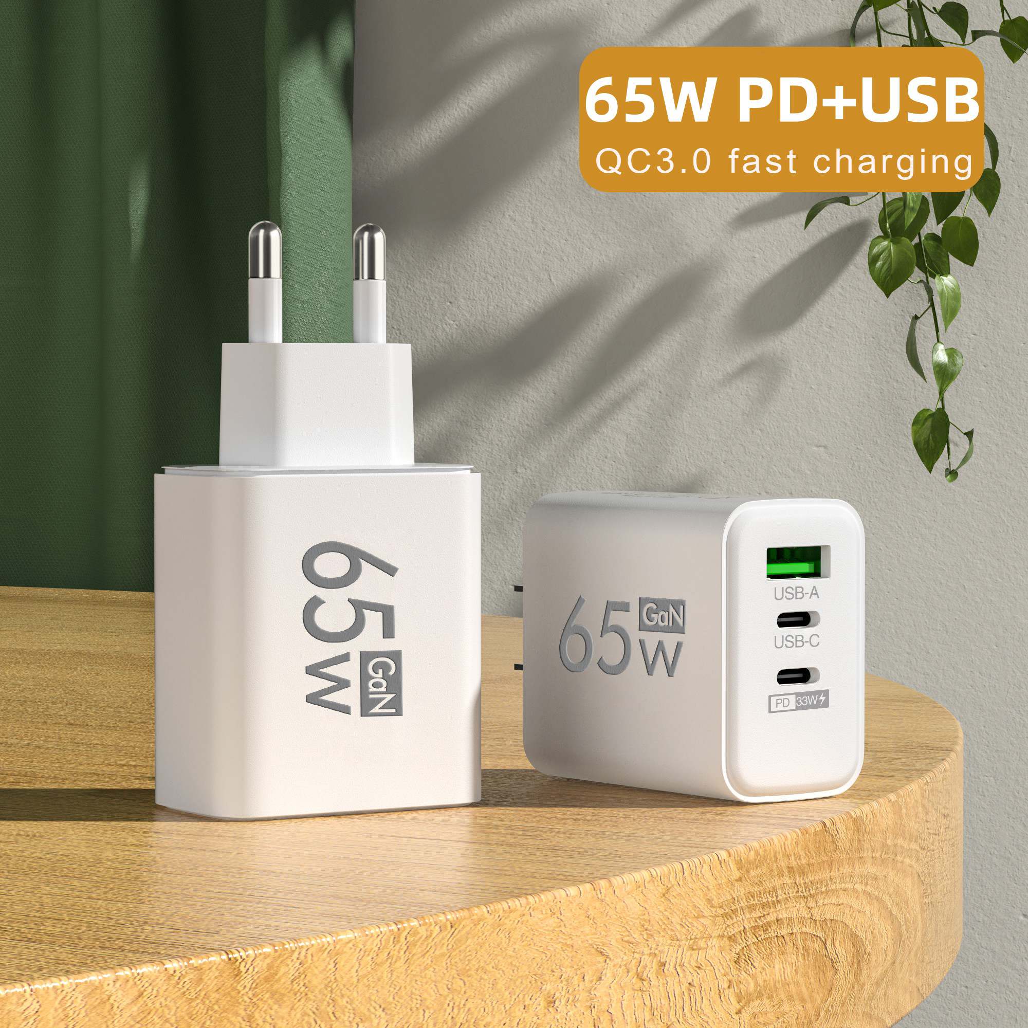 65W GaN USB C Wall Charger 3-P - огляд і ціна Travel Accessories Inc