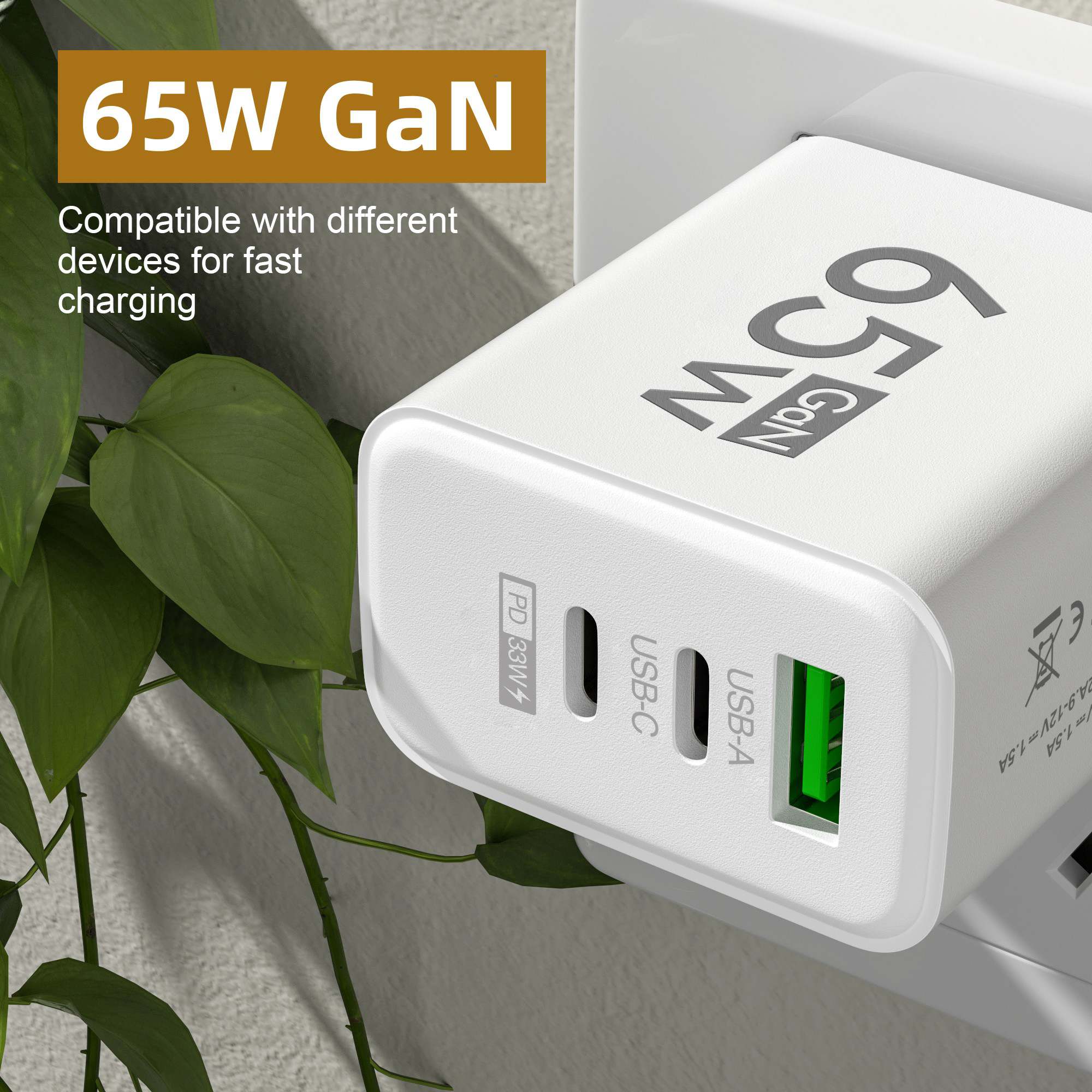 65W GaN USB C Wall Charger 3-P - огляд і ціна Travel Accessories Inc