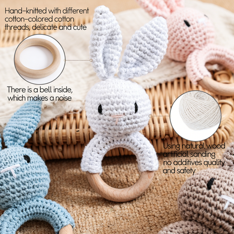 Wooden Baby Rattle Toy Handmad - огляд і ціна Travel Accessories For 2 Year Old