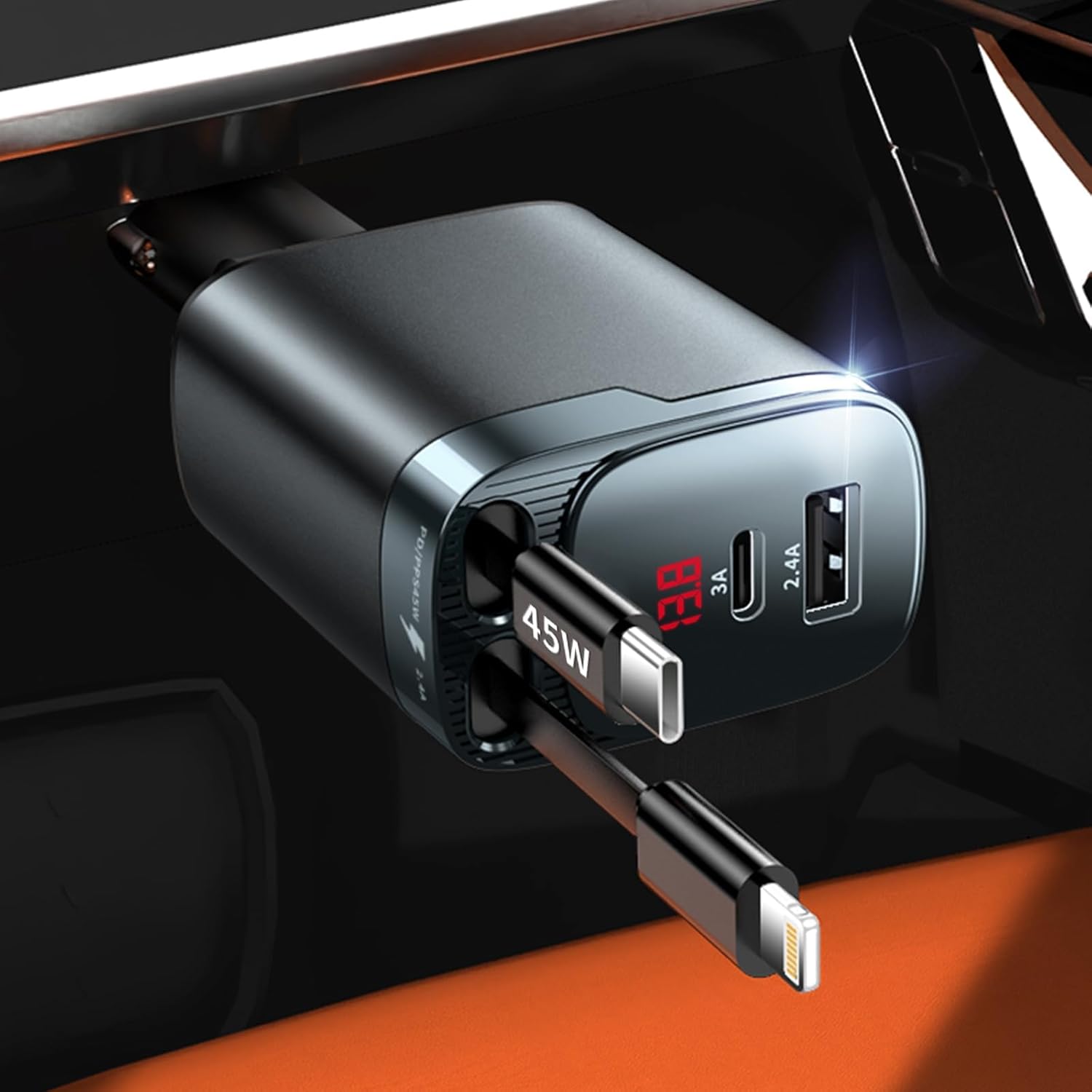 Retractable Car Charger 4 in 1 - огляд і ціна Travel Accessories Inc