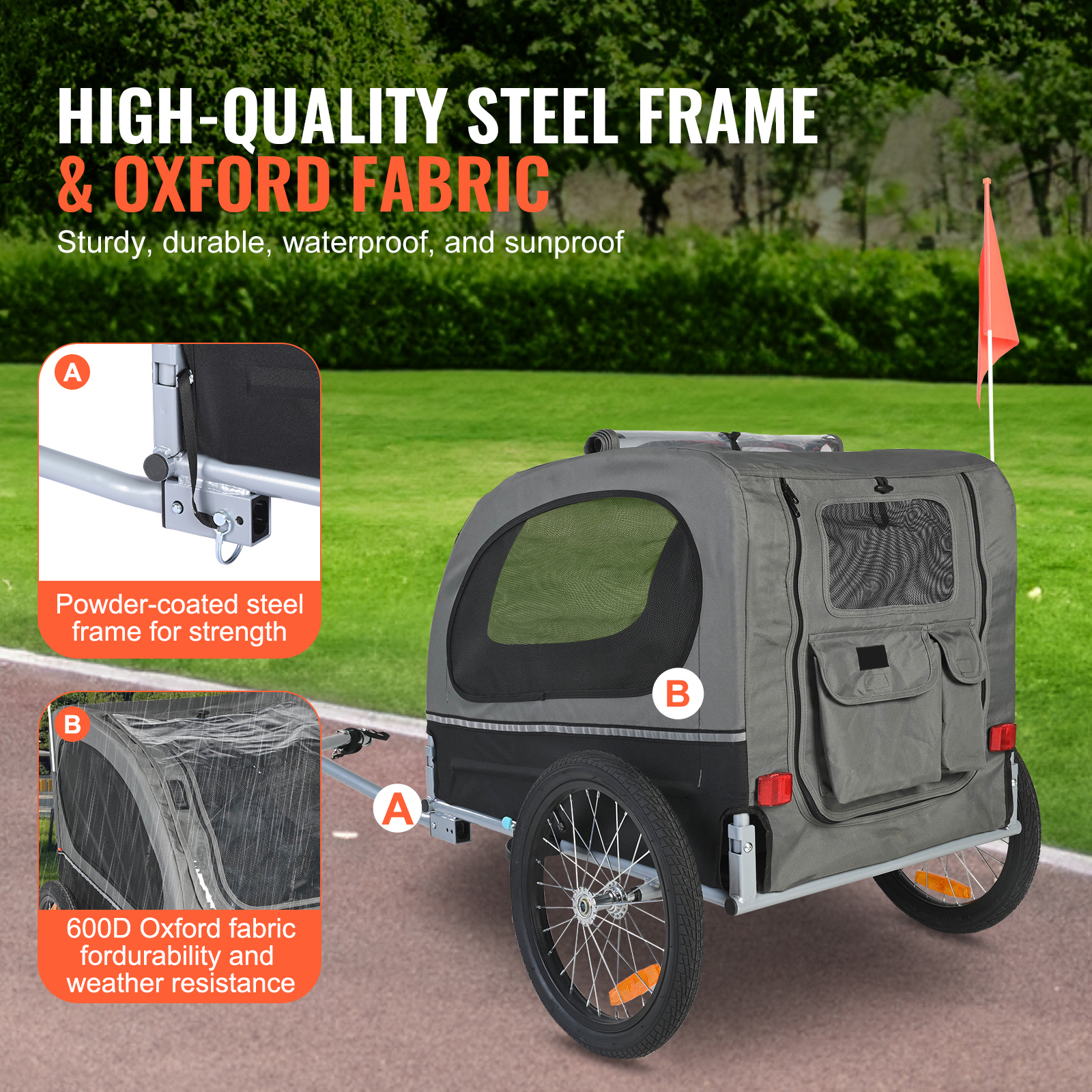 SucceBuy 88lbs Dog Bike Traile - огляд і ціна Travel Accessories In Store