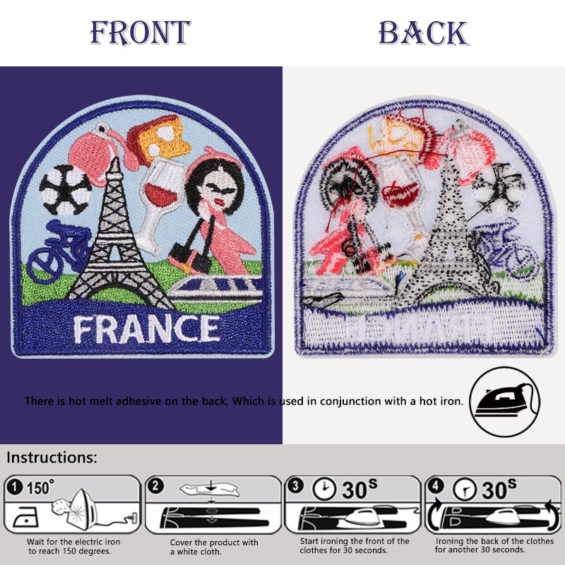 3Pcs European Country Art Embr - огляд і ціна Travel Accessories Greece