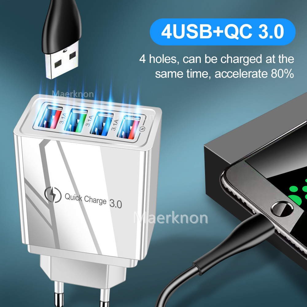 4 USB Fast Charging Head EU/US - огляд і ціна Travel Accessories Inc