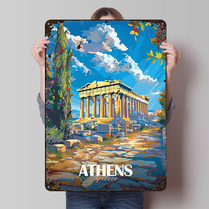 Greece City Travel Tin Sign Wa - огляд і ціна Travel Accessories Greece