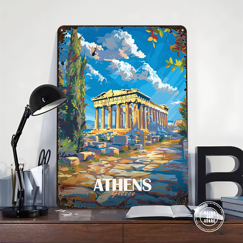 Greece City Travel Tin Sign Wa - огляд і ціна Travel Accessories Greece