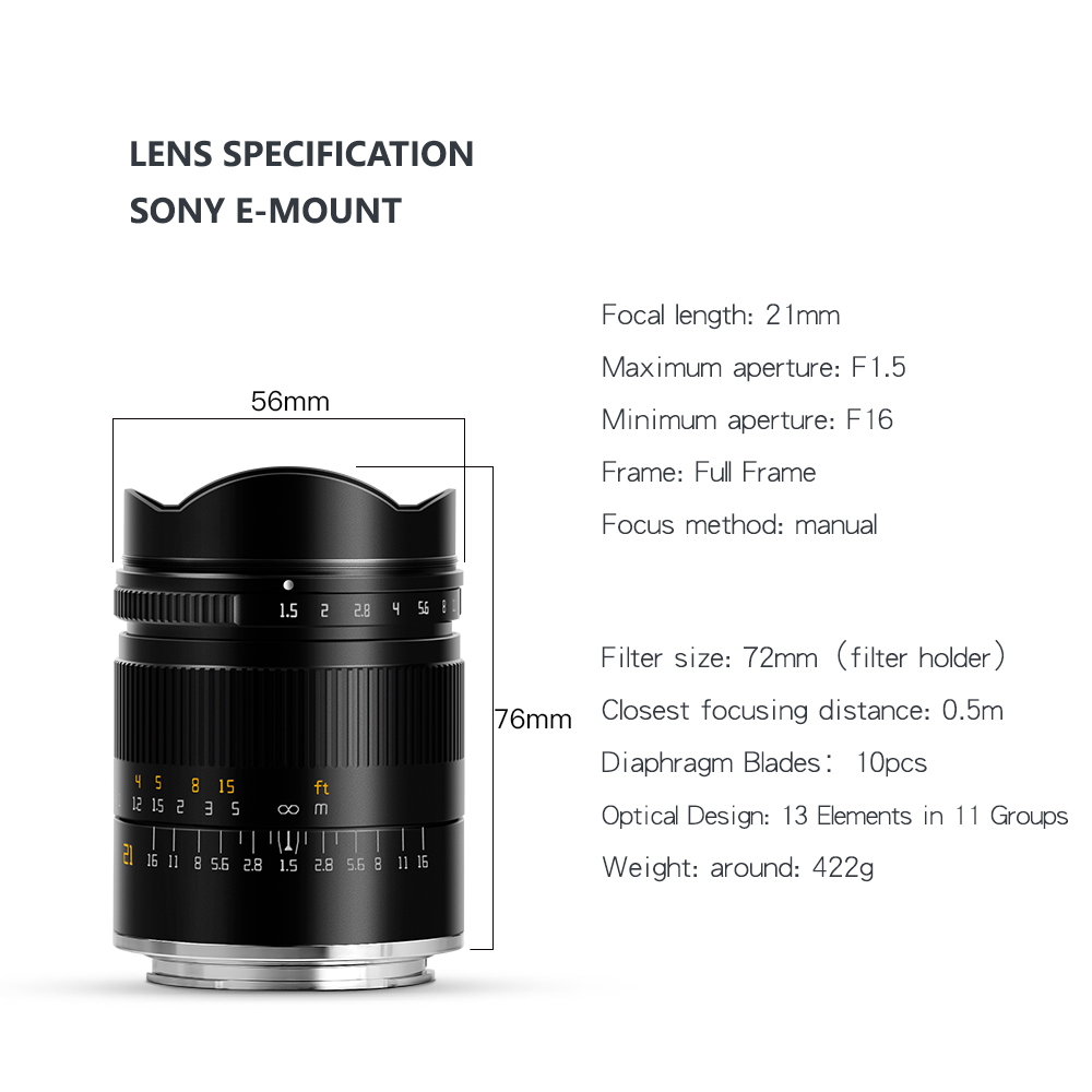 TTArtisan 21mm F1.5 Full Frame - огляд і ціна Travel Accessories Inc